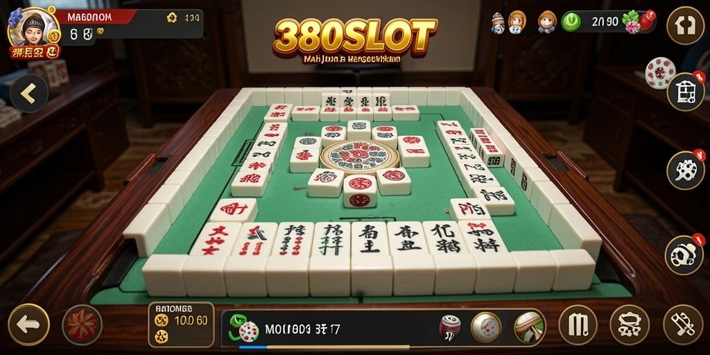 Tampilan gameplay Mahjong yang menarik dan mendebarkan dari 380SLOT.