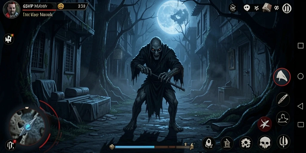 Screenshot gameplay dari <strong>6SVIP</strong> menunjukkan suasana seram dan menegangkan.
