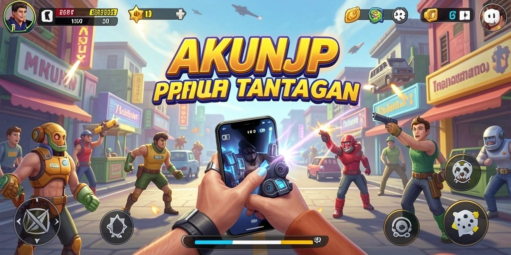 Screenshot gameplay AKUNJP, menunjukkan aksi seru dalam permainan Arcade.