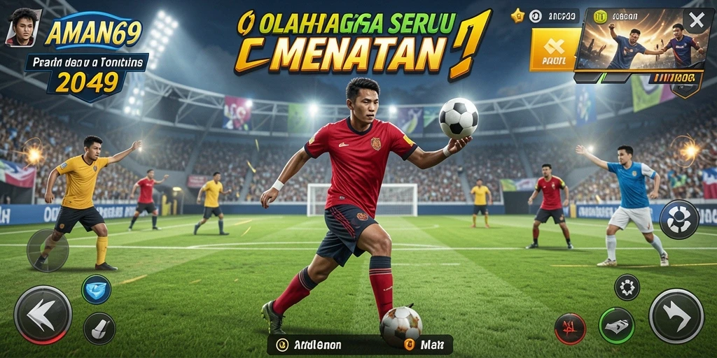 Tampilan gameplay yang seru dan mendebarkan dalam AMAN69.