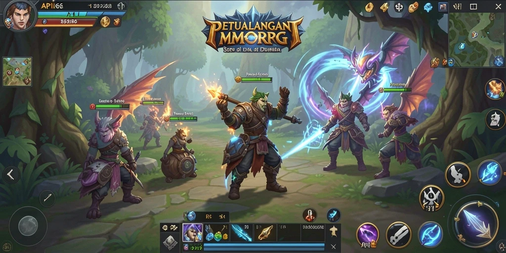 Screenshot gameplay <strong>API66</strong> menunjukkan aksi seru dalam dunia MMORPG.