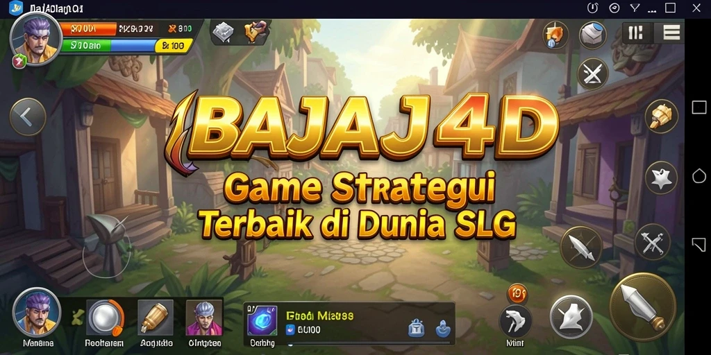 Tangkapan layar gameplay SLG BAJAJ4D dengan pertempuran strategis.