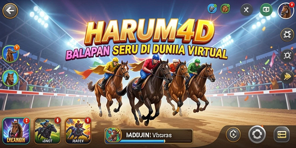 Gameplay balapan mendebarkan di HARUM4D dengan kendaraan kustom.