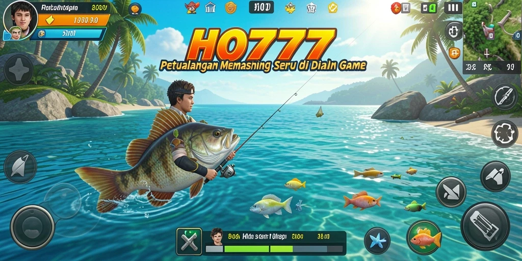 Tampilan gameplay HO777 dengan suasana memancing yang memukau.