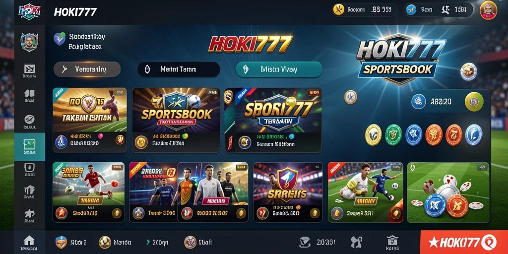 Screenshot HOKI777 menampilkan antarmuka taruhan olahraga yang menarik.