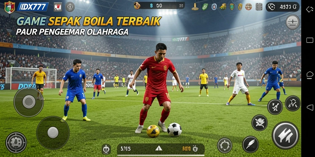 Gameplay mendebarkan dengan aksi sepak bola nyata.