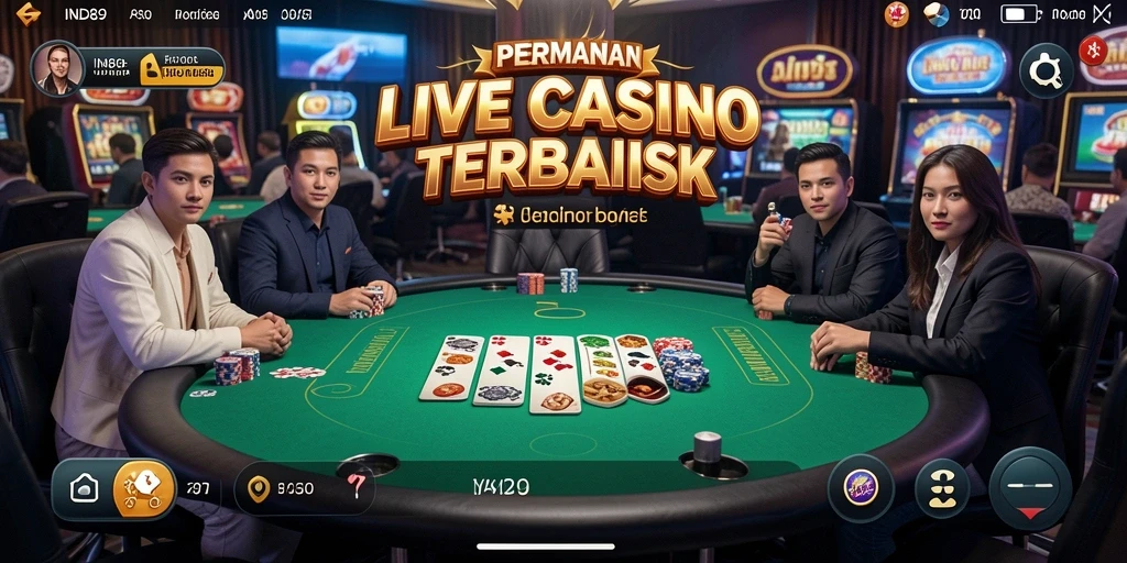 Tampilan menarik dari gameplay Live Casino yang mendebarkan.