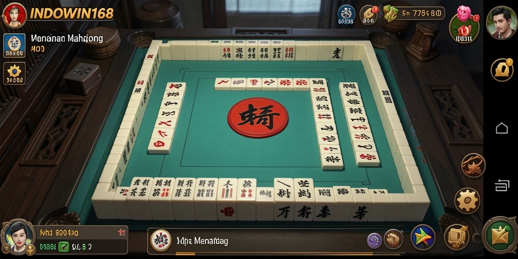 Tampilan gameplay seru Mahjong di INDOWIN168.