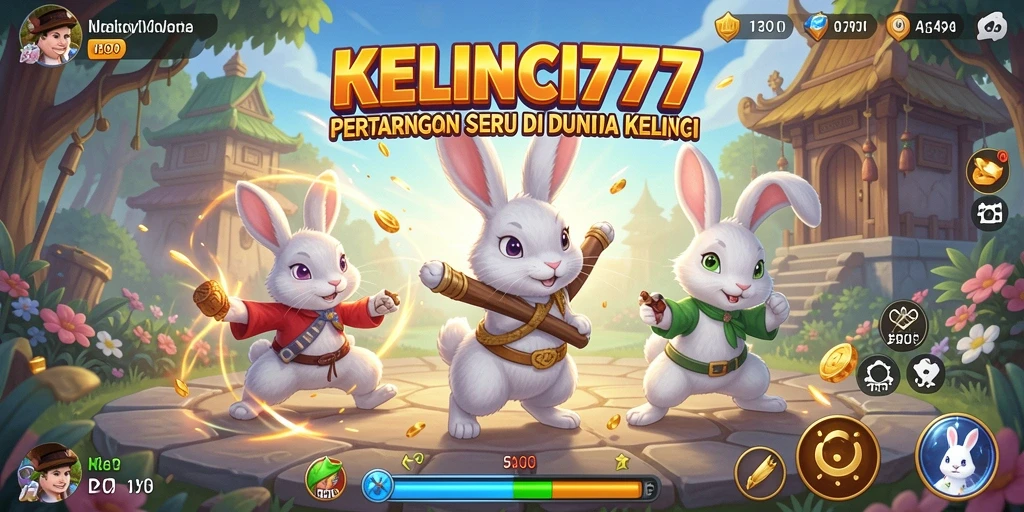 Screenshot menampilkan pertarungan epik antara kelinci dengan kemampuan luar biasa.