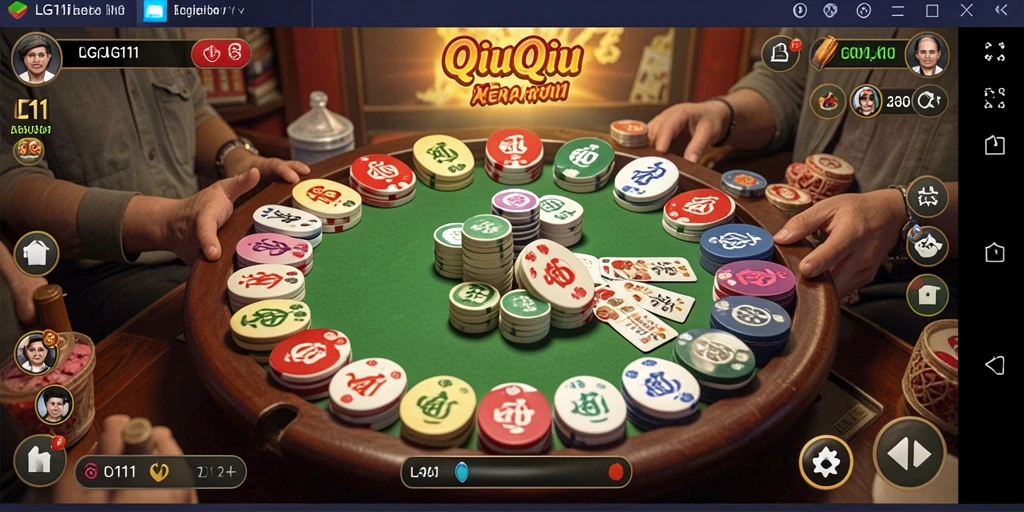 Tampilan gameplay QiuQiu yang seru dan interaktif.