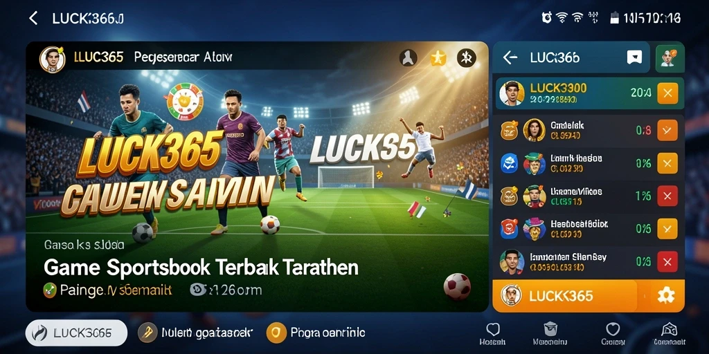 Tampilan gameplay LUCK365 saat bertaruh pada olahraga.
