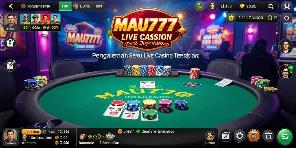 Tampilan gameplay Live Casino MAU777 yang menarik dan interaktif.