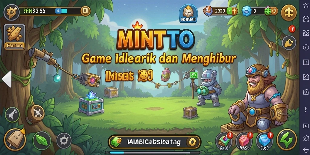 Screenshot dari gameplay MINTOTO yang menampilkan aksi Idle yang menyenangkan.
