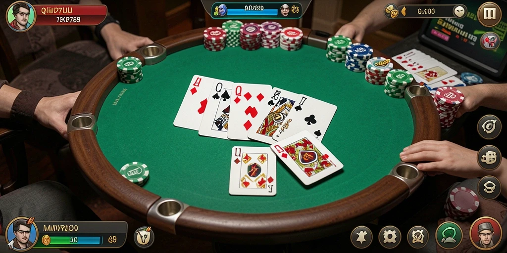 Screenshot menunjukkan gameplay QiuQiu yang seru dan mengasyikkan.