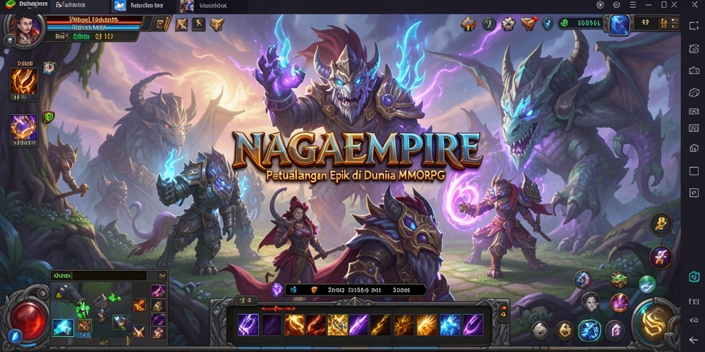 Tampilan gameplay NAGAEMPIRE dengan grafis yang memukau.