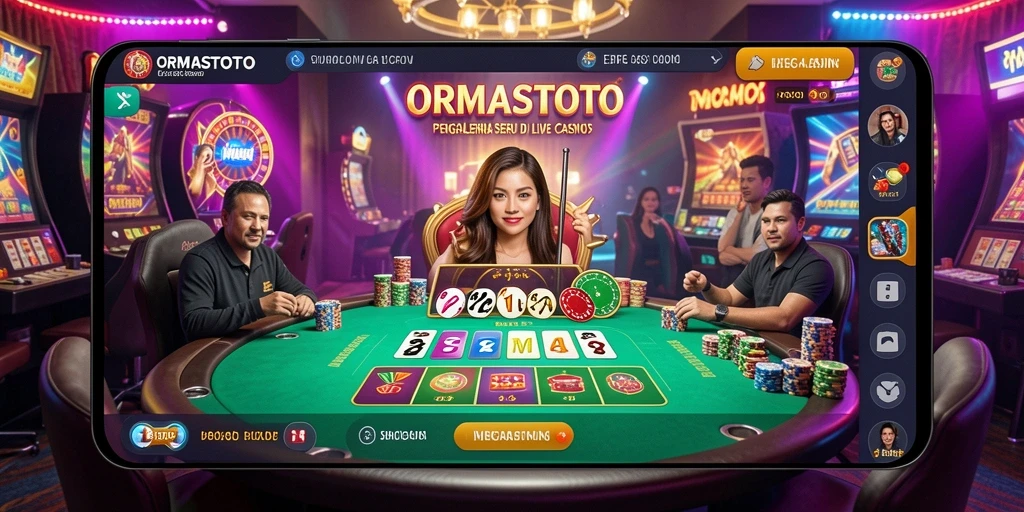 Gameplay seru ORMASTOTO dalam Live Casino dengan dealer langsung.