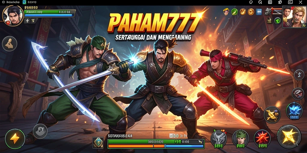 Tampilan gameplay bertarung seru di PAHAM777.