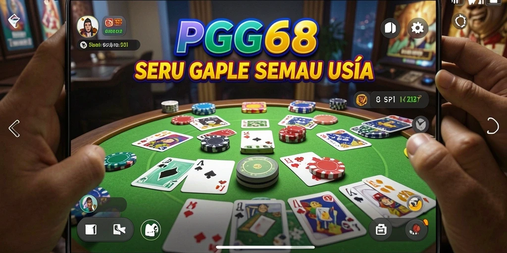 Tampilan gameplay Gaple yang seru dan menarik di PGG68.