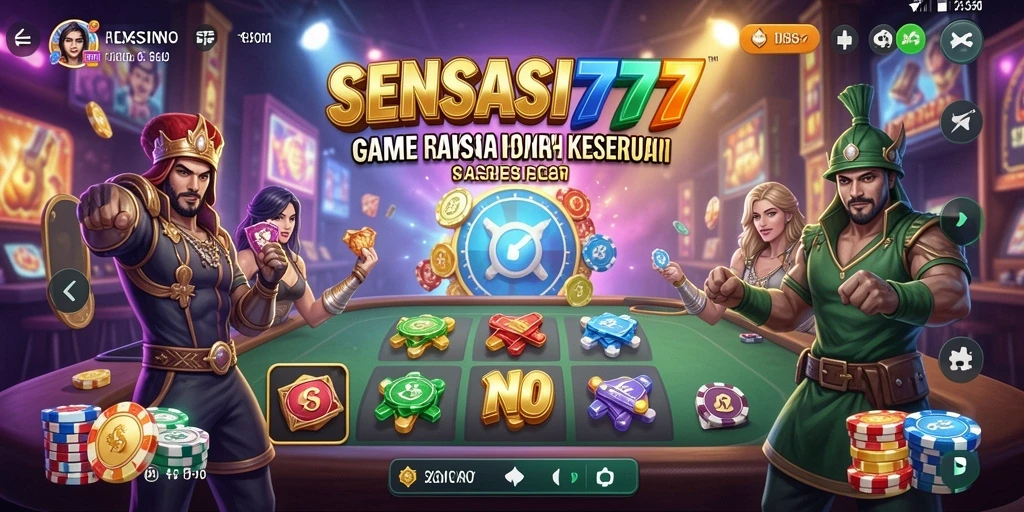 Tampilan menarik dari permainan Kasino dalam SENSASI777.
