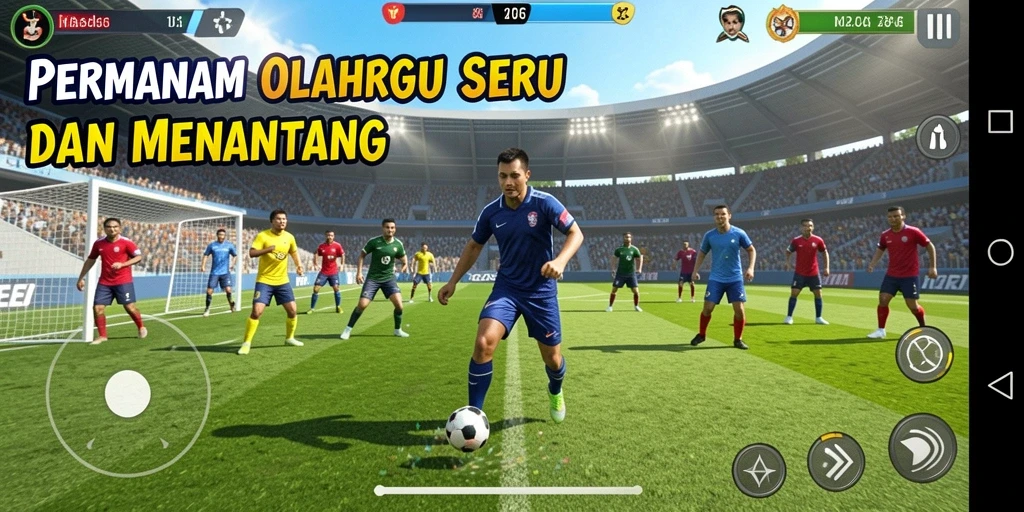 Tampilan gameplay T6 dengan aksi olahraga yang mendebarkan.
