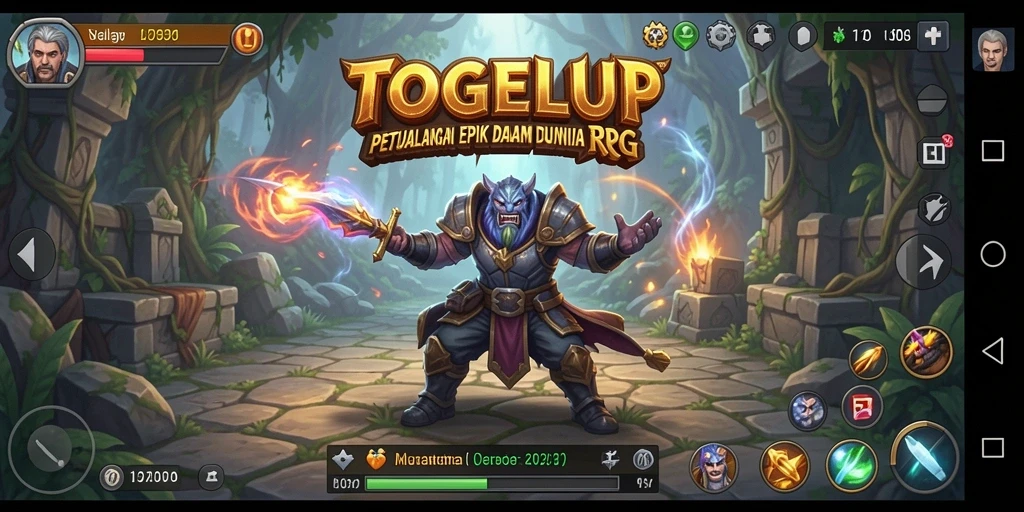 Tampilan permainan TOGELUP yang seru dalam dunia RPG.